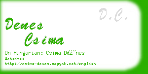 denes csima business card